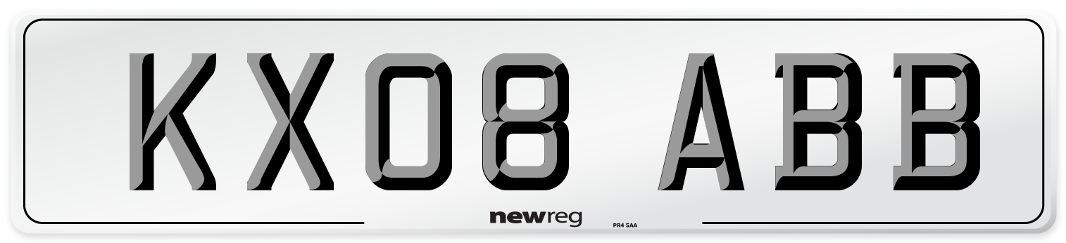KX08 ABB Number Plate from New Reg